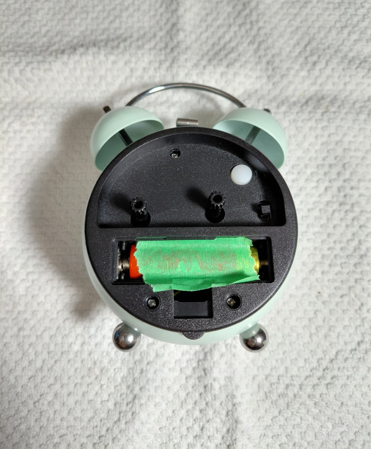 Retro Mint Green Twin Bell Alarm Clock - photo 3