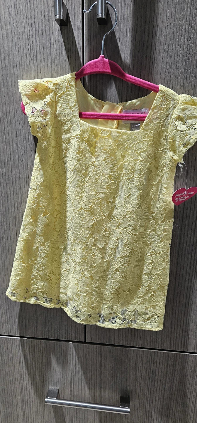 New Yellow Lace Toddler dress-18 to 24 month