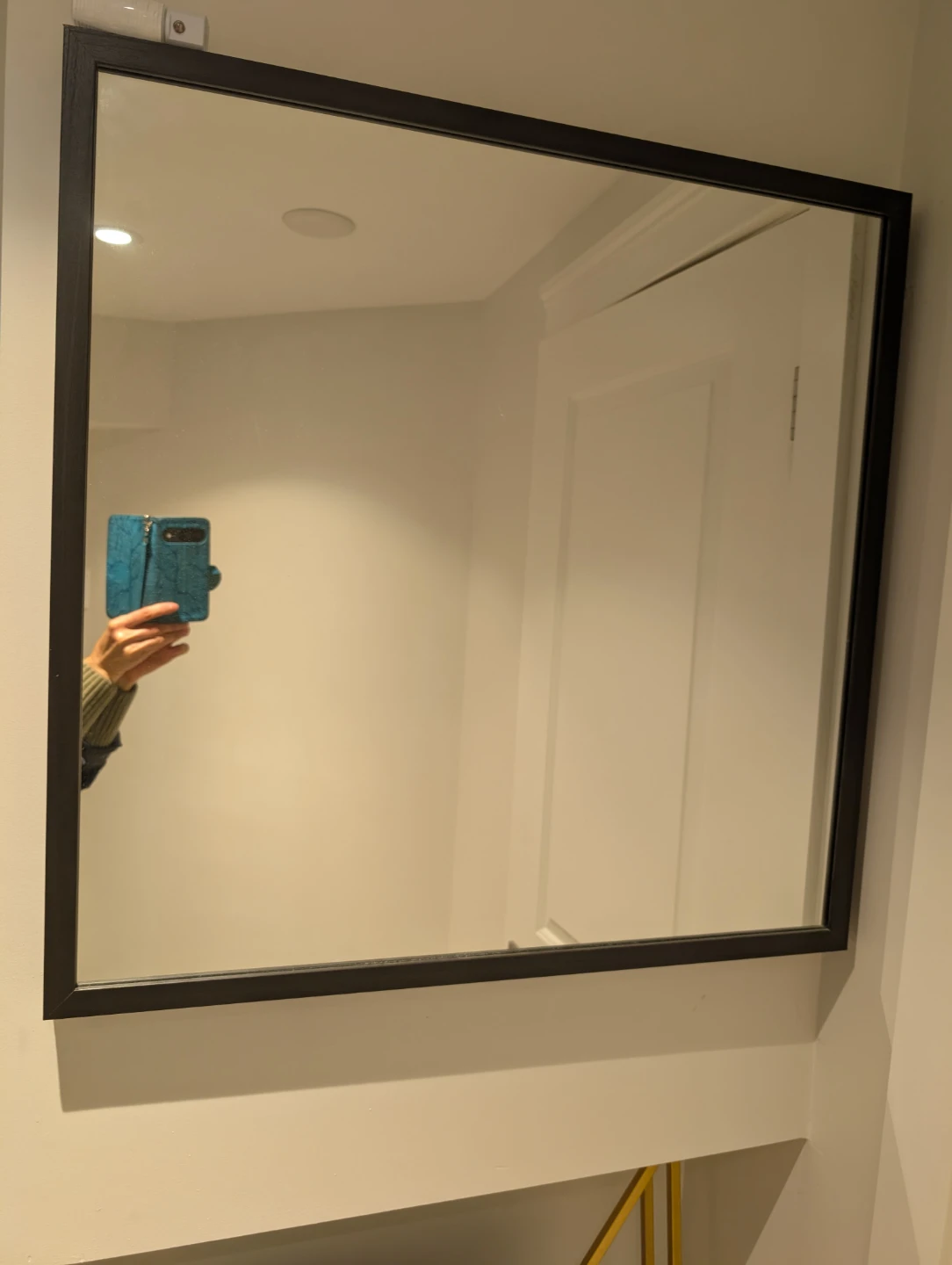 Black Framed Square shap Wall Mirror - photo 2