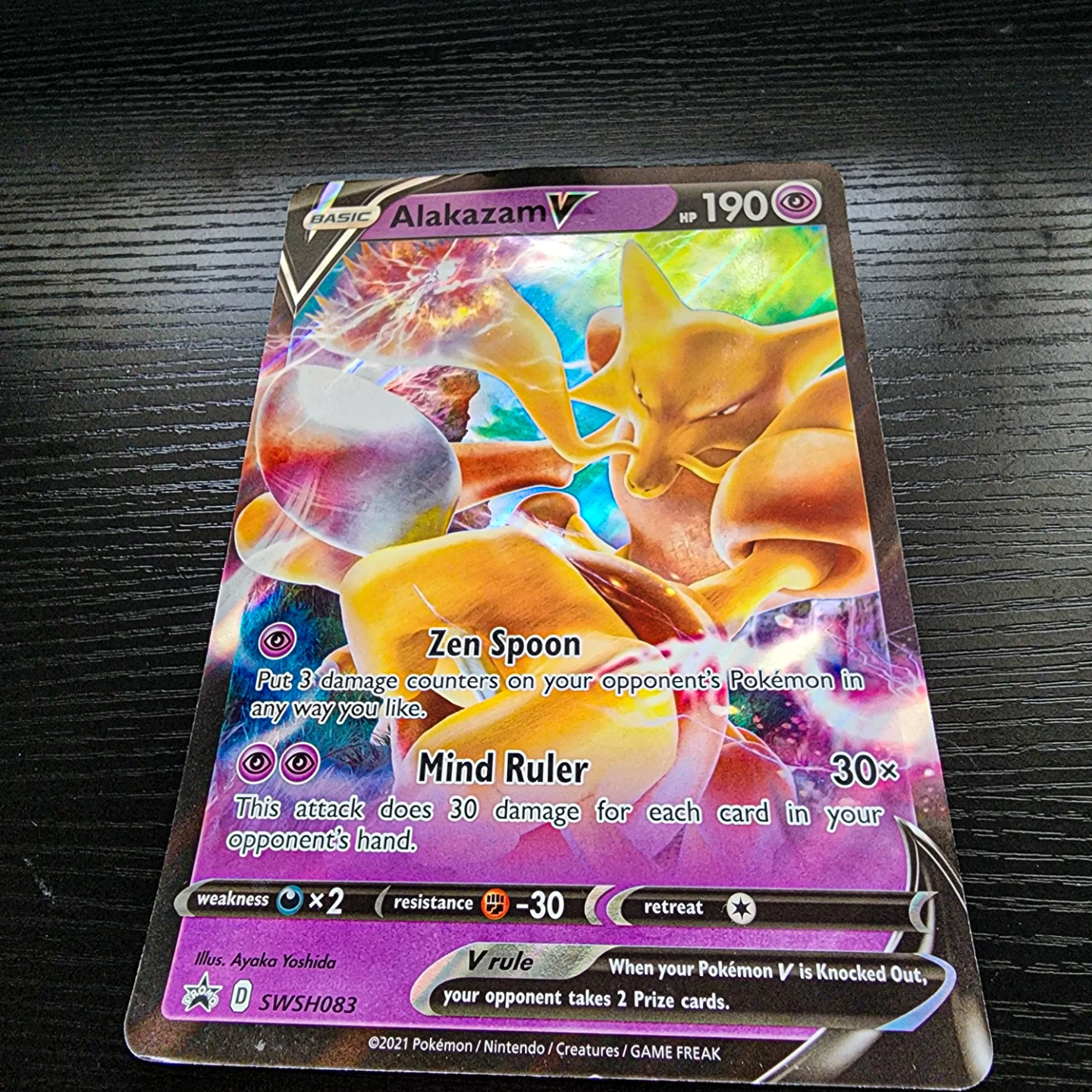 Alakazam V Trading Card PROMO CARD (RARE)