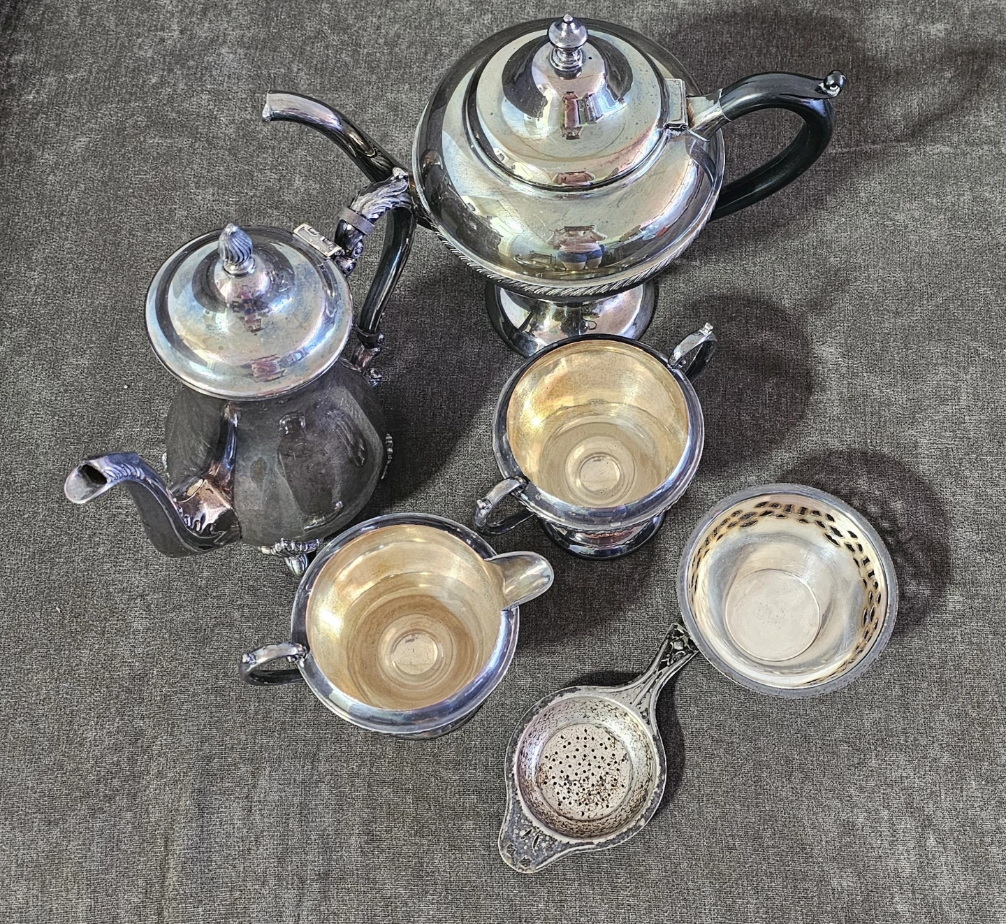Vintage 6-Piece Silver Plate Tea Set - photo 2