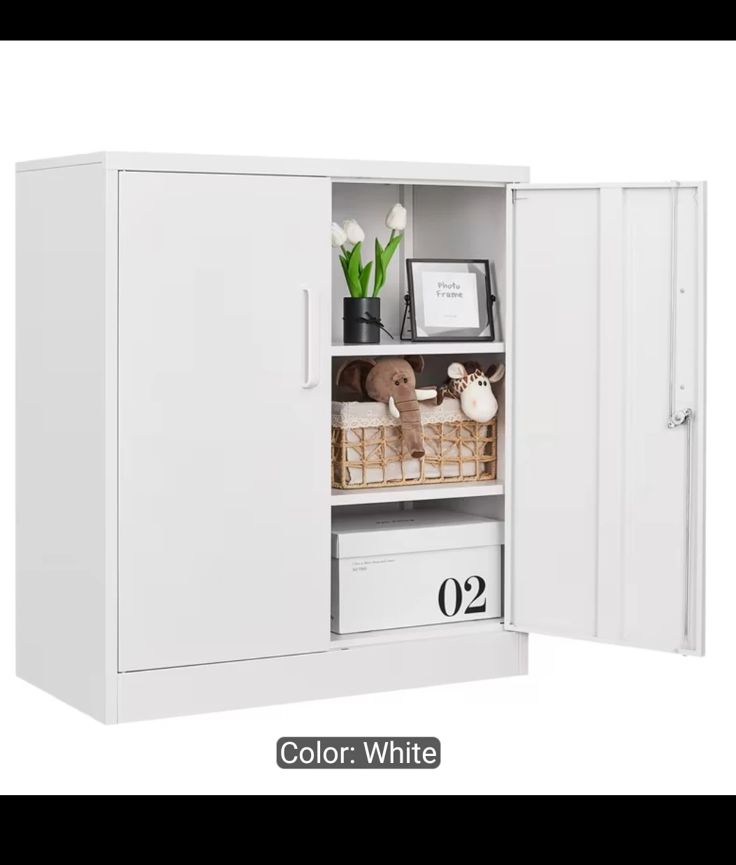 Metal Storage Cabinet white colour