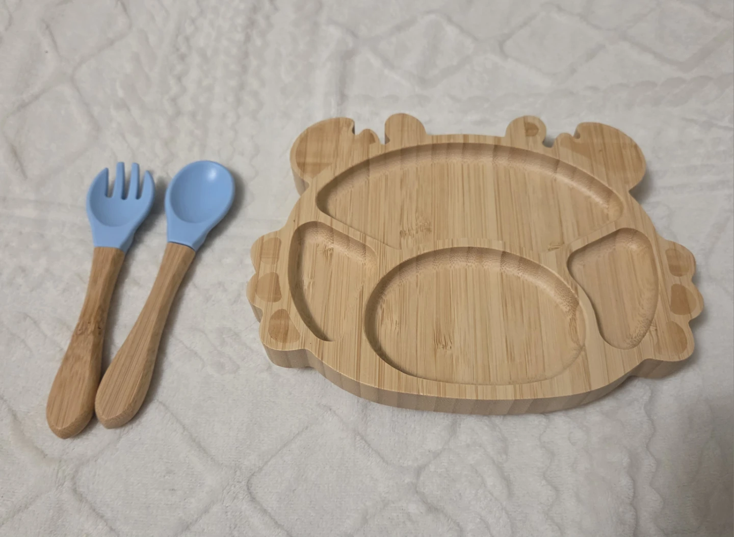 Bamboo Suction Plate Set with Utensils
