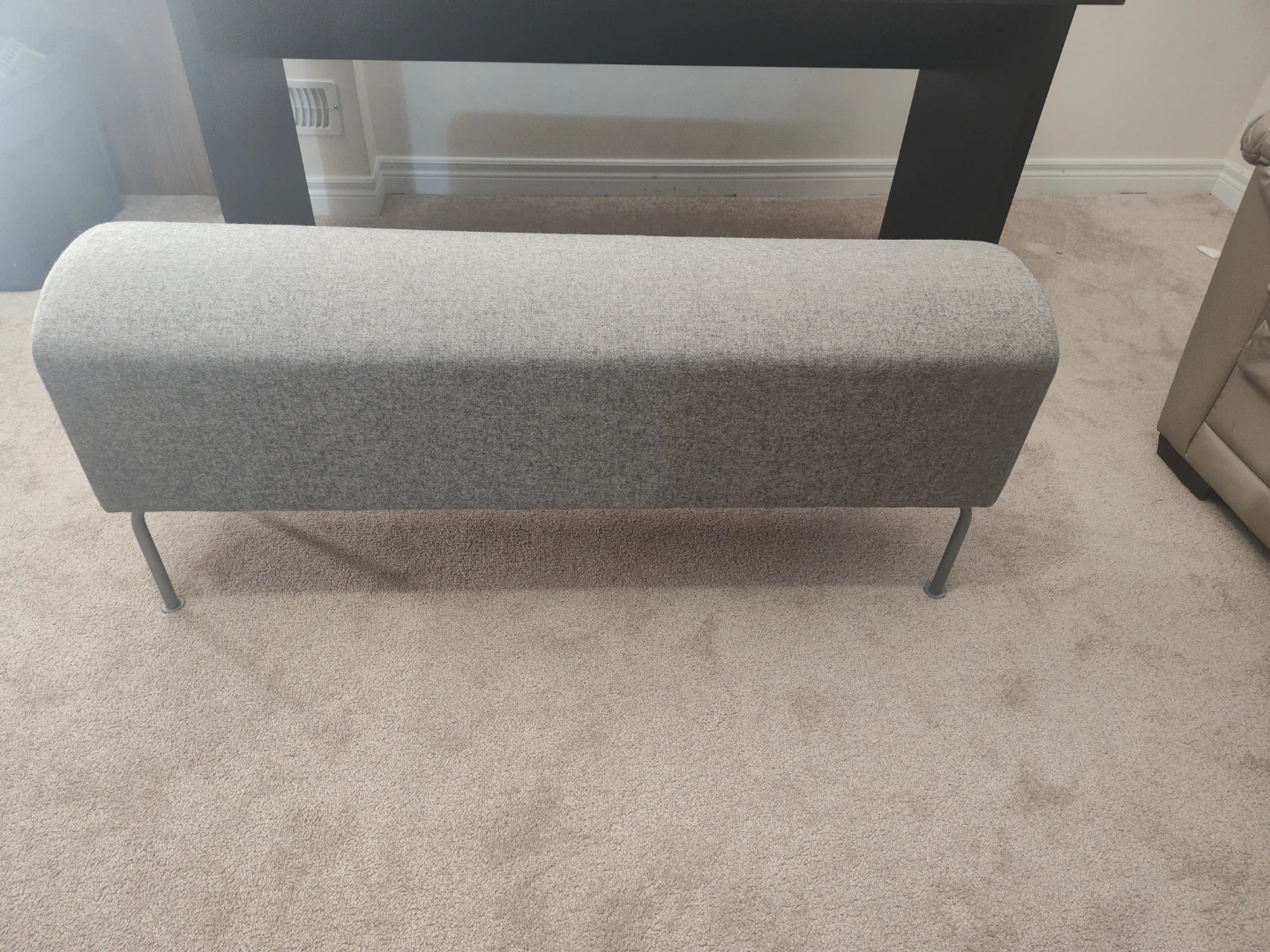 IKEA Grey Upholstered Bedroom Bench / End-of-Bed Bench - photo 5
