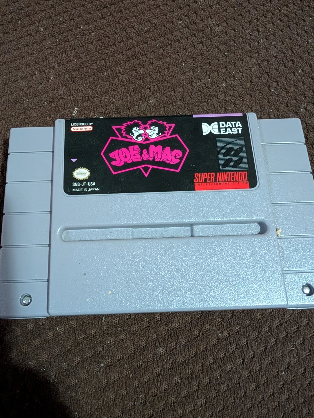 Joe & Mac SNES Game Cartridge