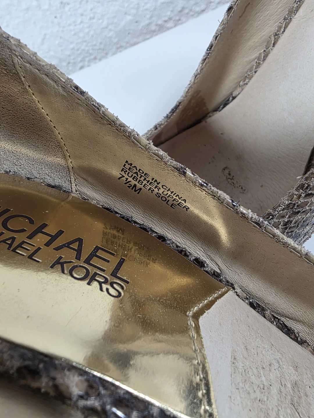 Michael Kors Snakeskin Peep-Toe Heels - photo 2