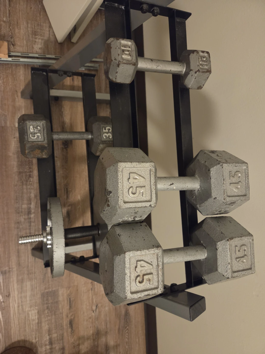 Cast Iron Dumbbell Set with Rack - photo 2