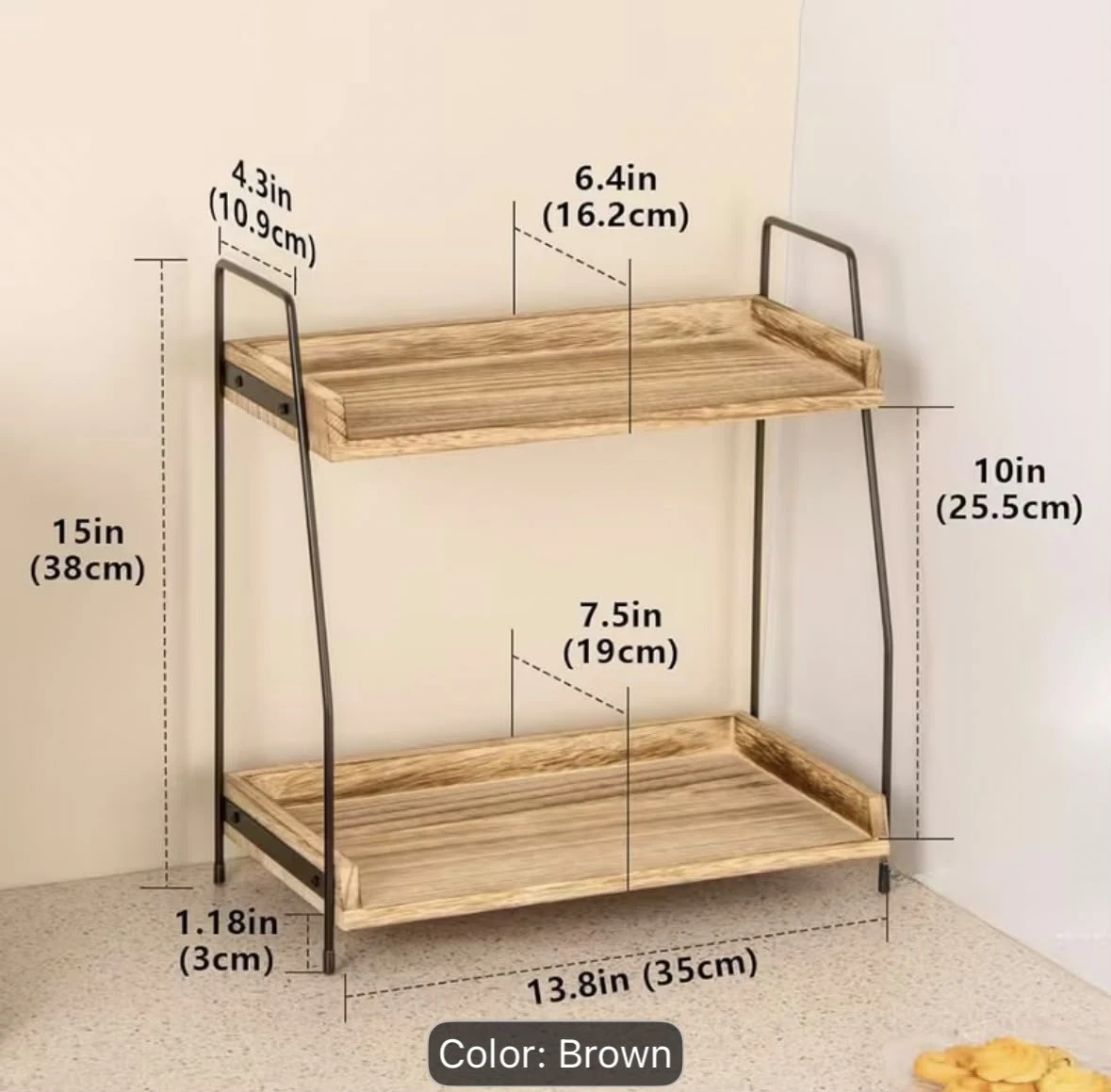 Two-Tier Desktop Storage Shelf