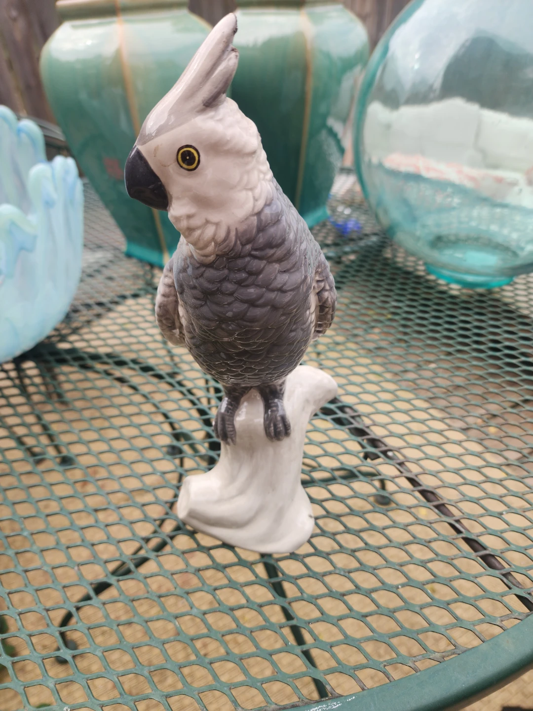 Ceramic Cockatoo Figurine