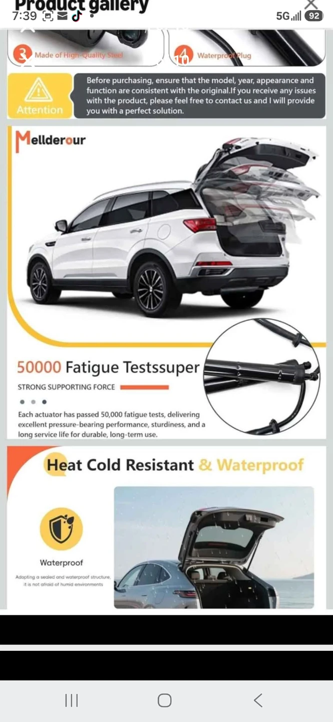 Mellderour Power Liftgate Struts for Toyota RAV4 - photo 4