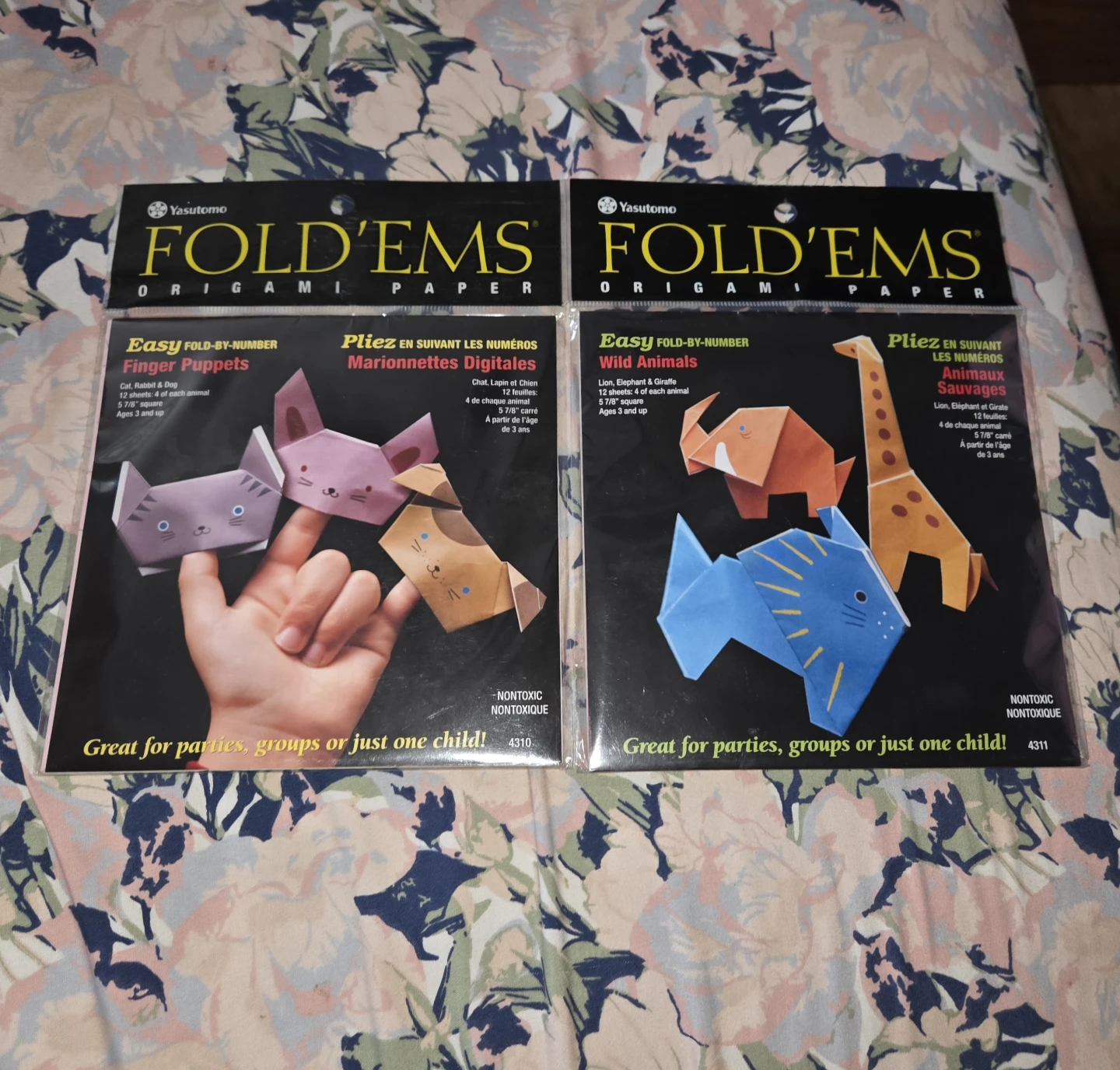 Yasutomo Fold-By-Number Fold 'Ems Origami Paper/ Set Of 2