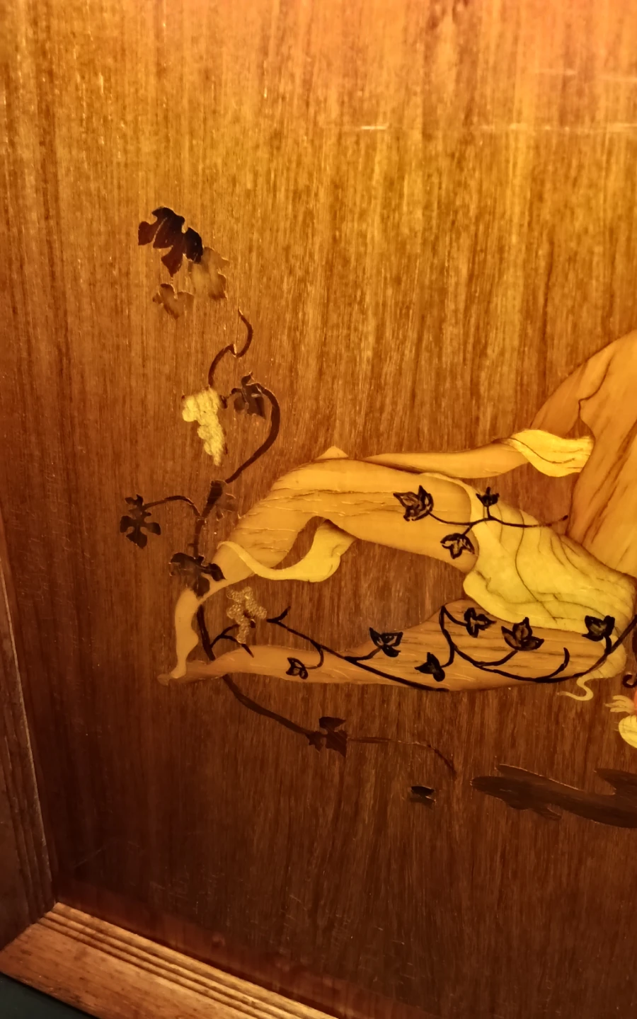Vintage Mid-Century Art Deco Wood Marquetry Wall Art - photo 4
