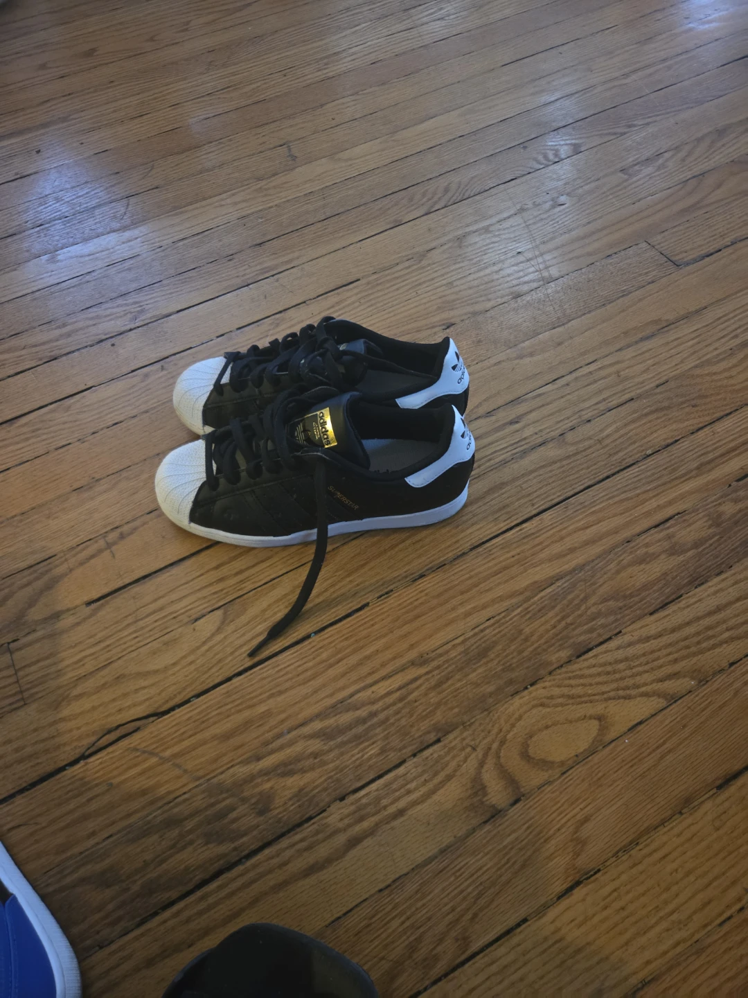 Adidas Superstar Sneakers Black and White Size 7 - photo 4