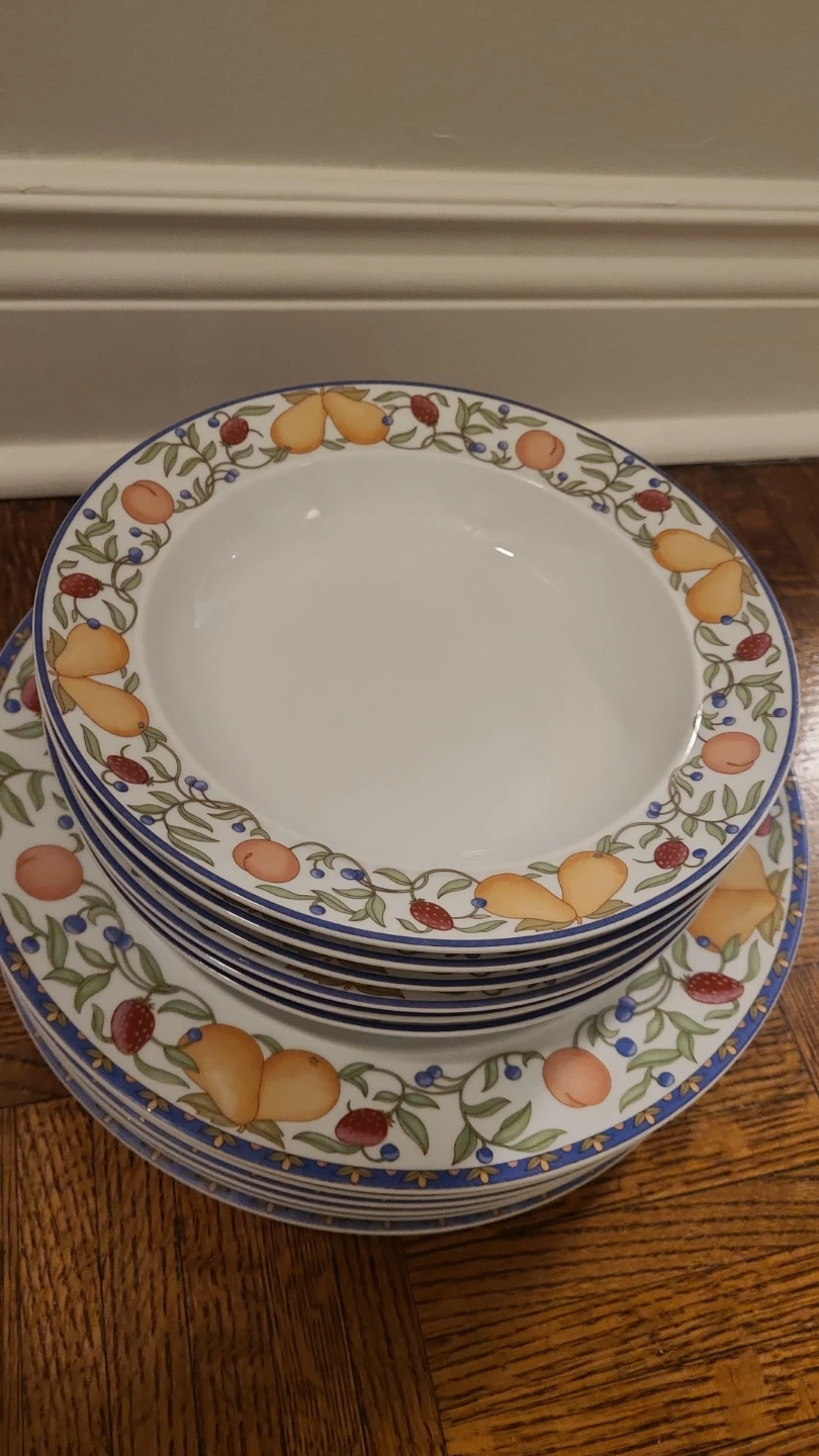 Dansk Fiance Fruits Design Plates and Bowls
