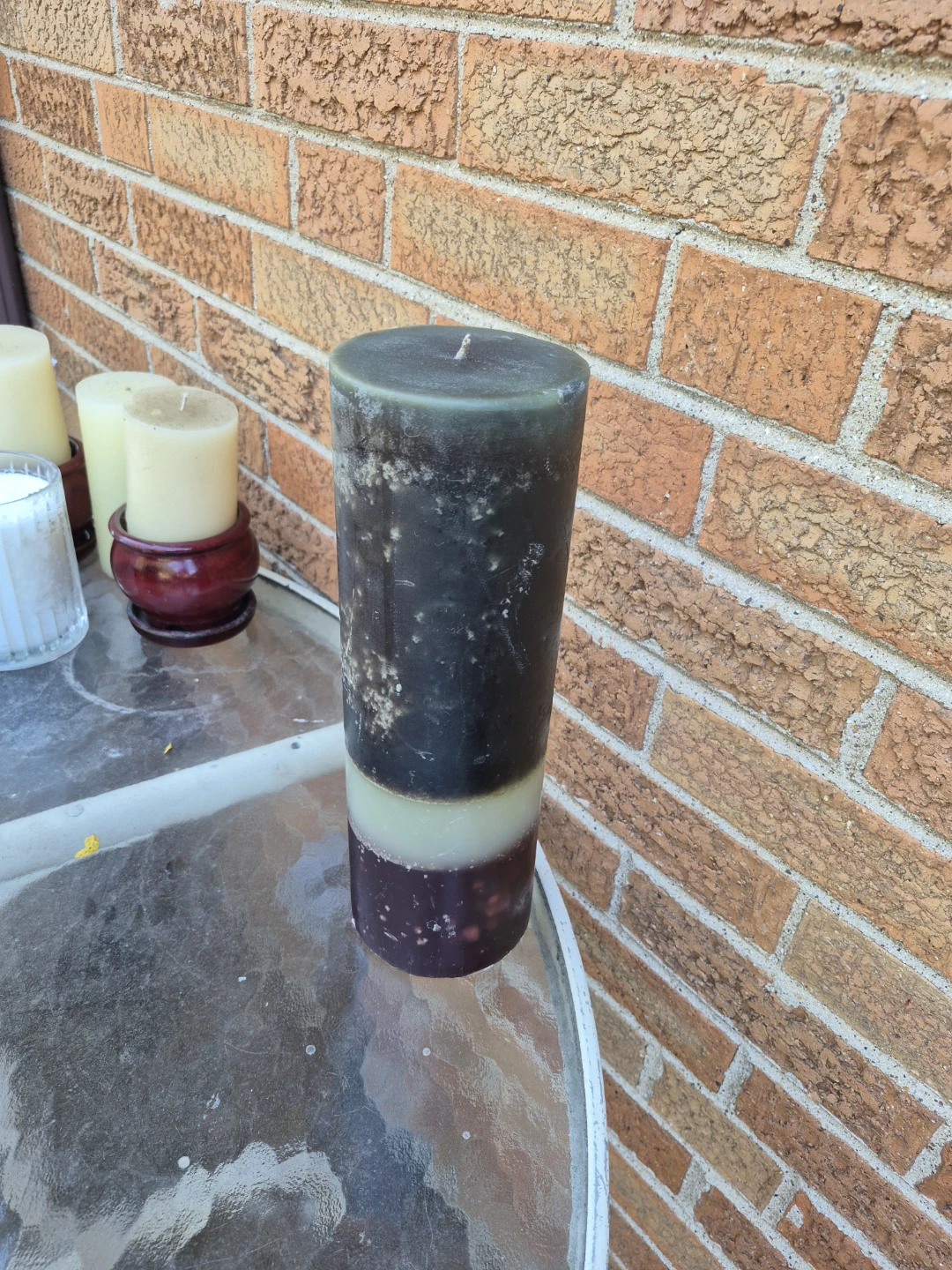 Stone Candles Black Bamboo Pillar Candle - photo 2