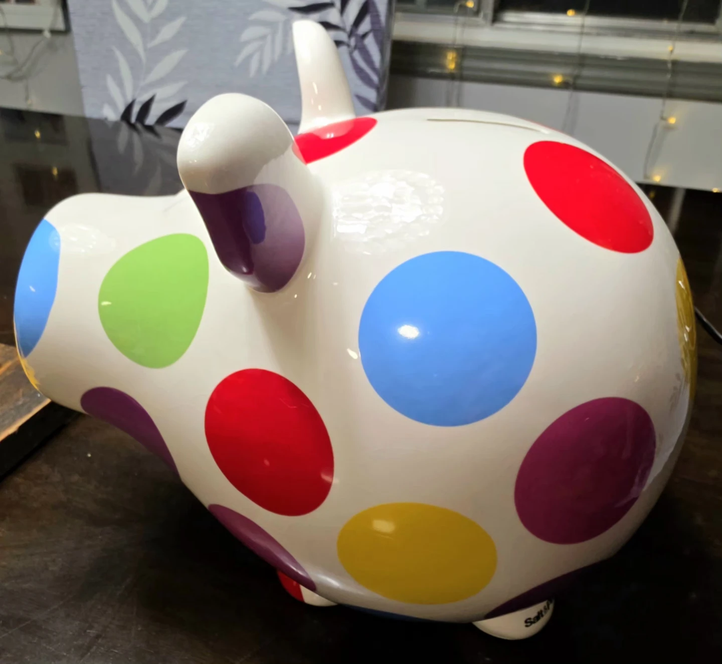 Salt & Pepper Polka Dot Piggy Bank - photo 3