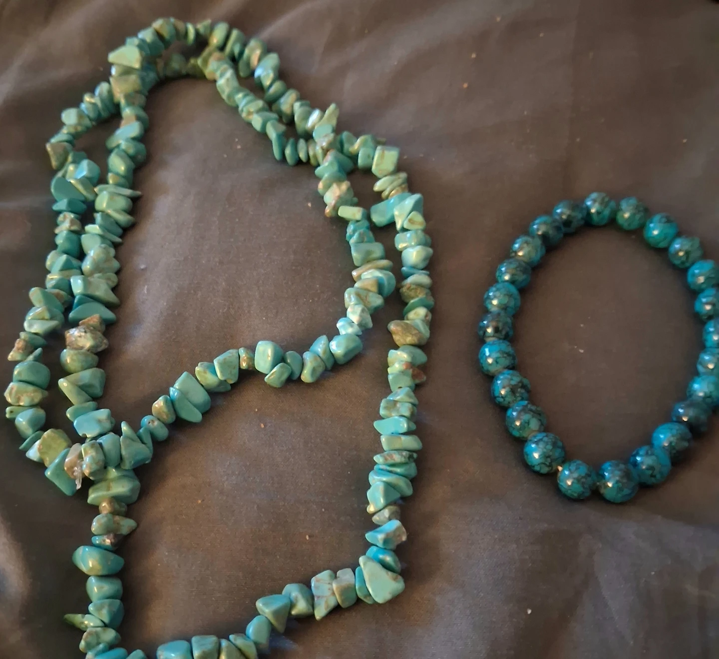 Turquoise Style Necklace and Bracelet Set