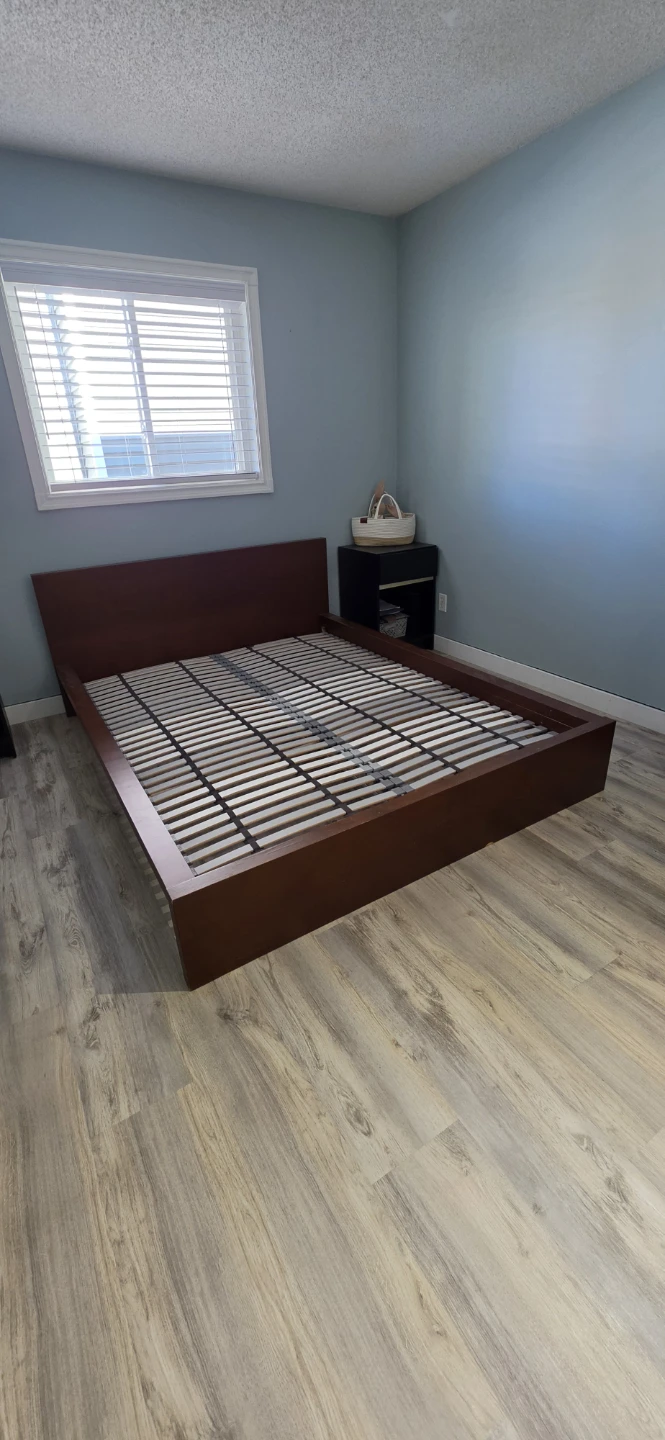 Dark Wood, Queen Bed Frame.