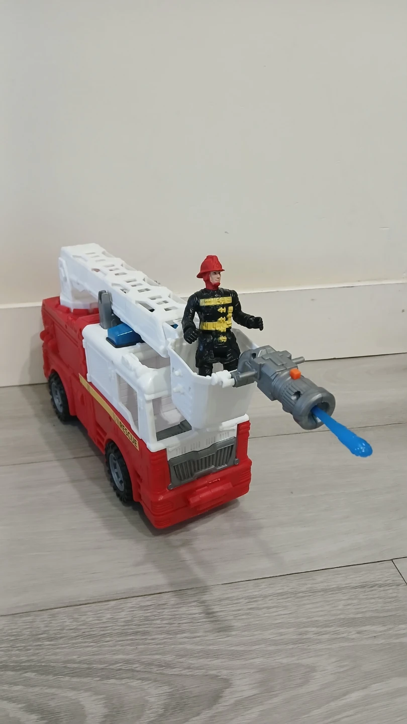 Set of 3 Rescue Vehicle Toys with Figures