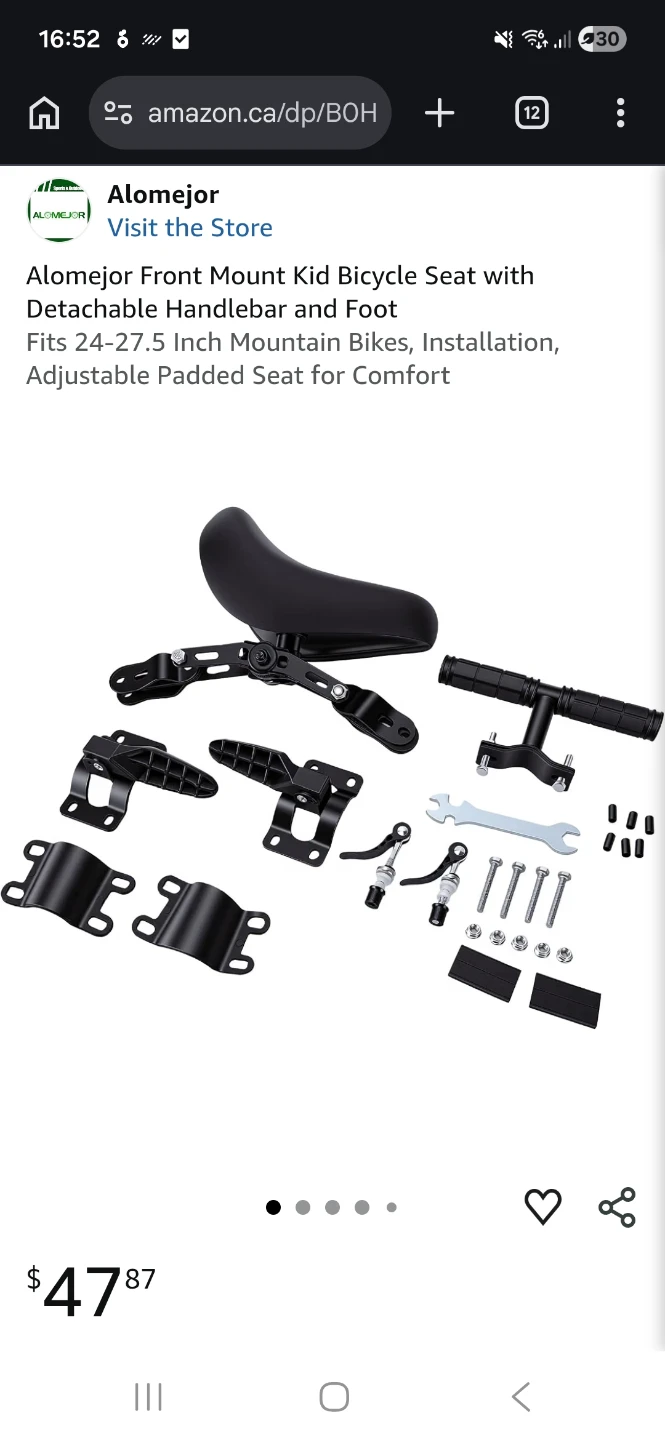 Front Mount Kid Bicycle Seat - photo 2