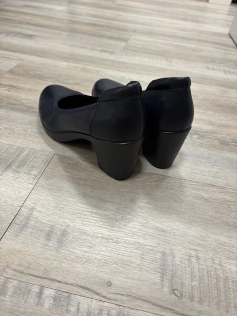 Navy Blue Comfort Block Heels