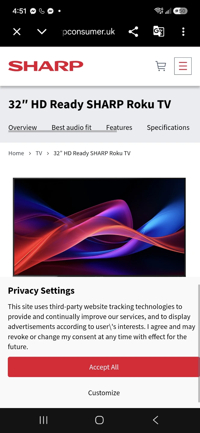 32" Sharp Roku Smart TV - photo 2