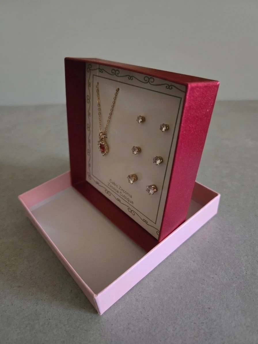 Cubic Zirconia Necklace and Earring Set - photo 2