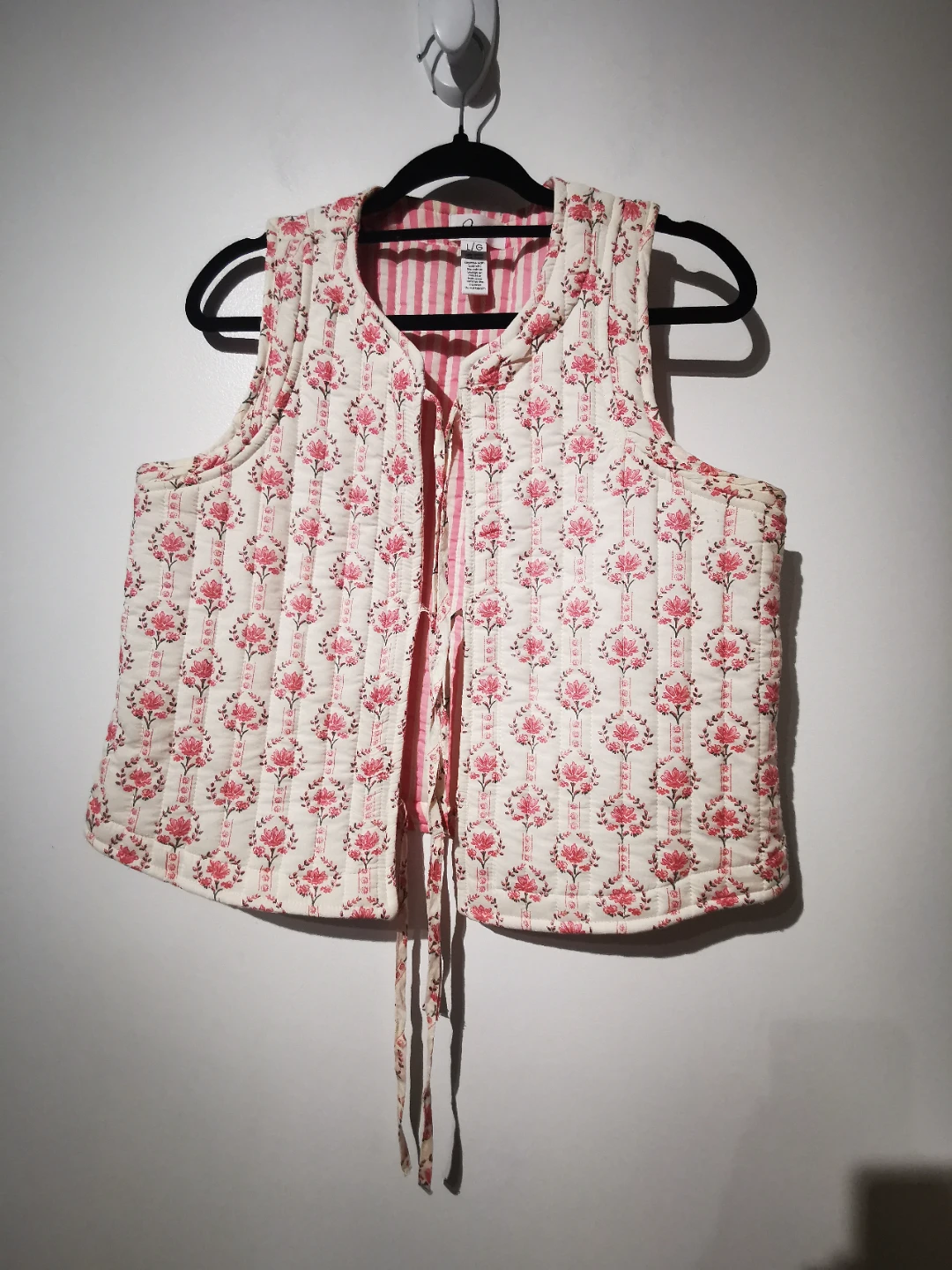 Vintage cottonFloral Print Quilted Cotton Vest - photo 2
