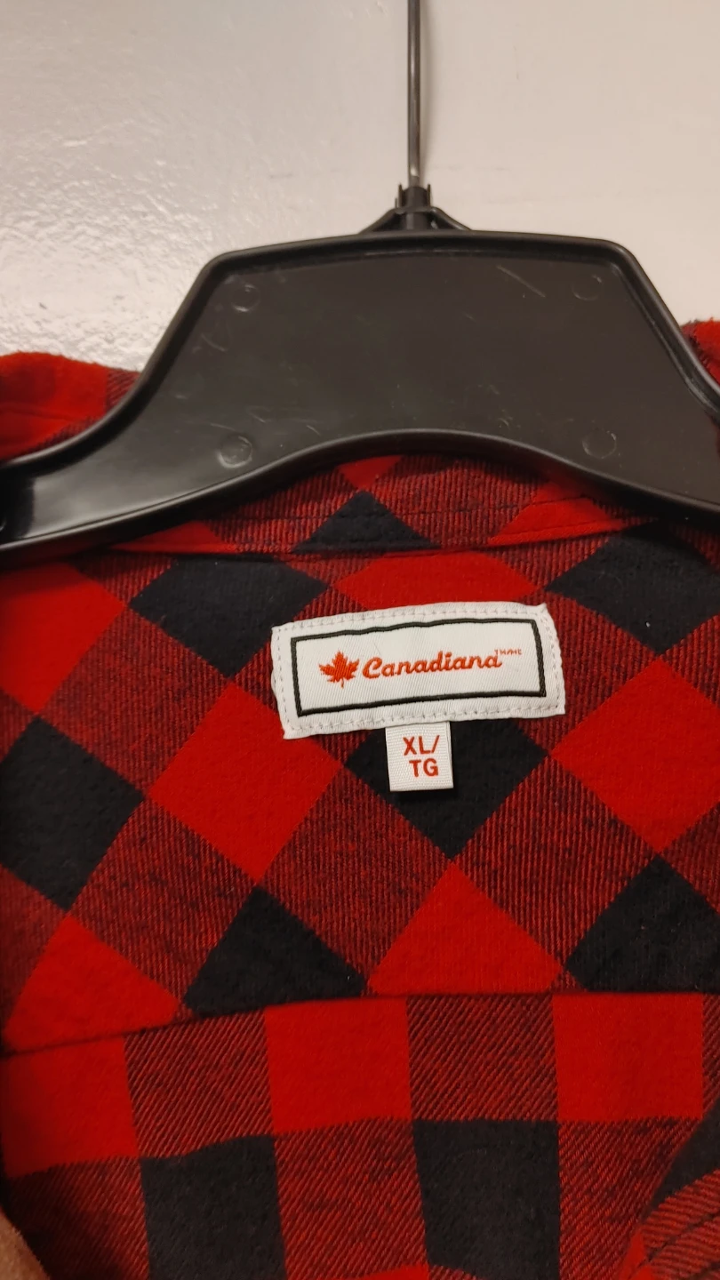 Men's Canadiana Red and Black Plaid Flannel Shirt - photo 2