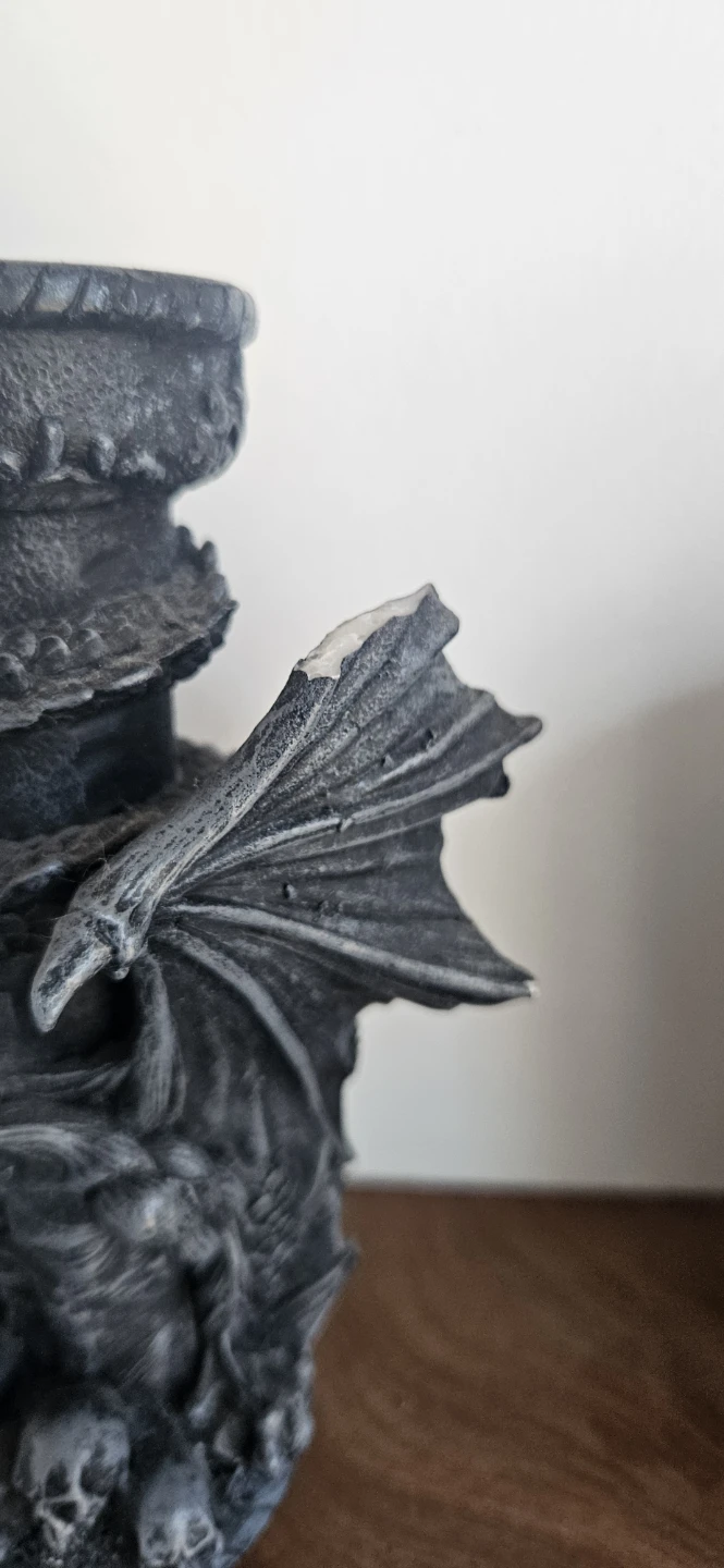 Dragon and Skull Candlestick Holder - photo 3