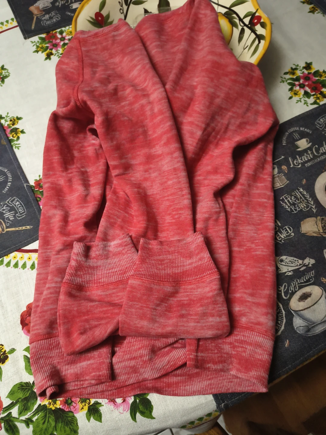 Red marled long sleeve pullover - photo 4
