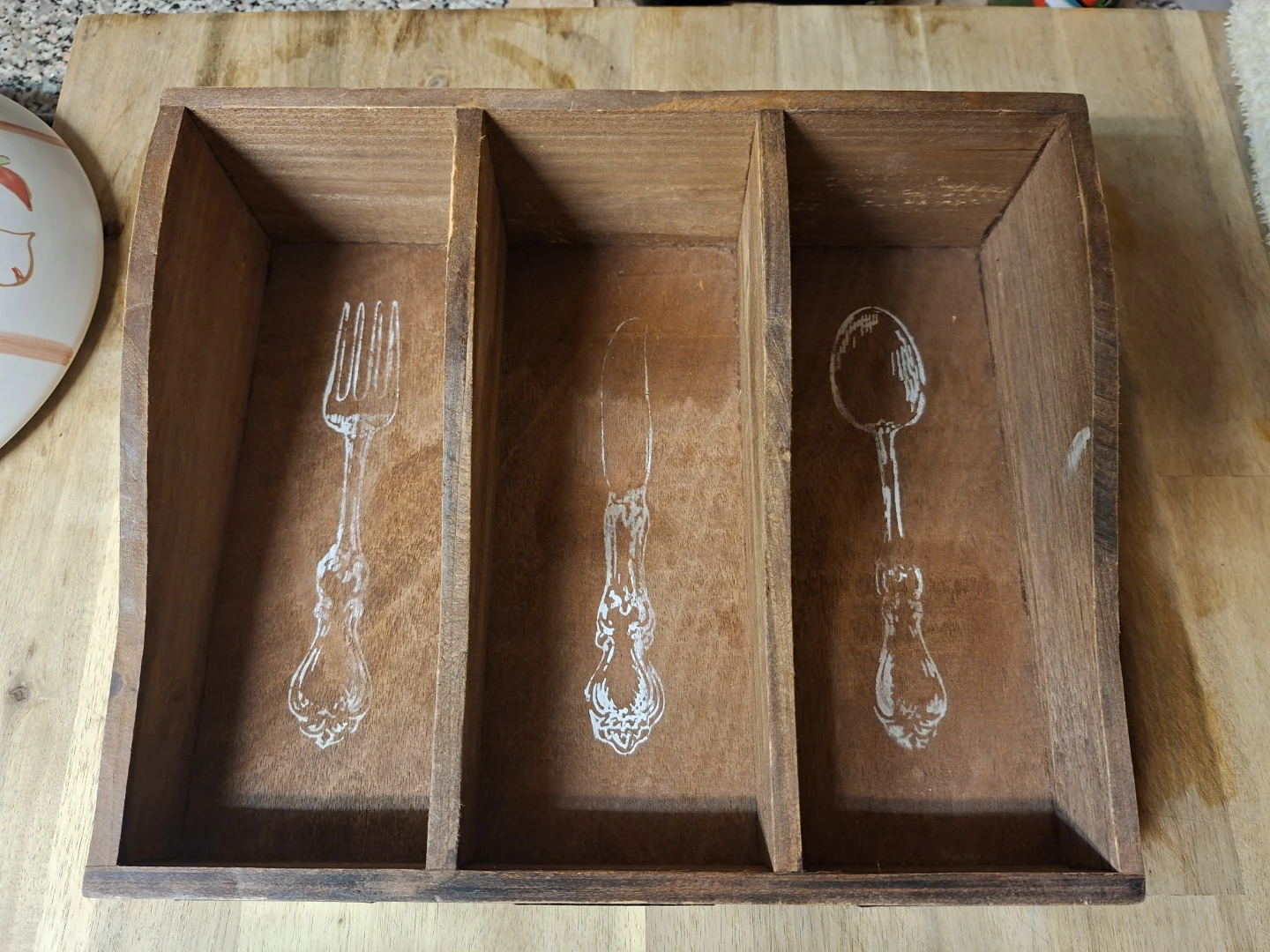 Wooden Cutlery Organizer