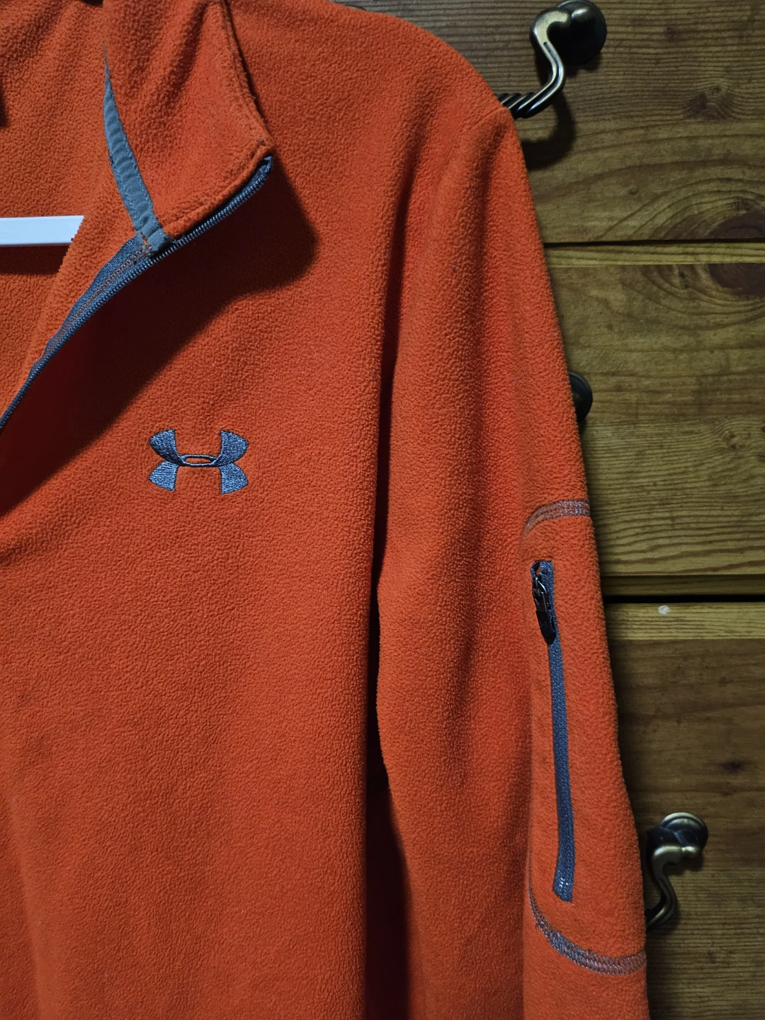 Ideal for Fall Orange Fleece Quarter-Zip Pullover - Under Armour