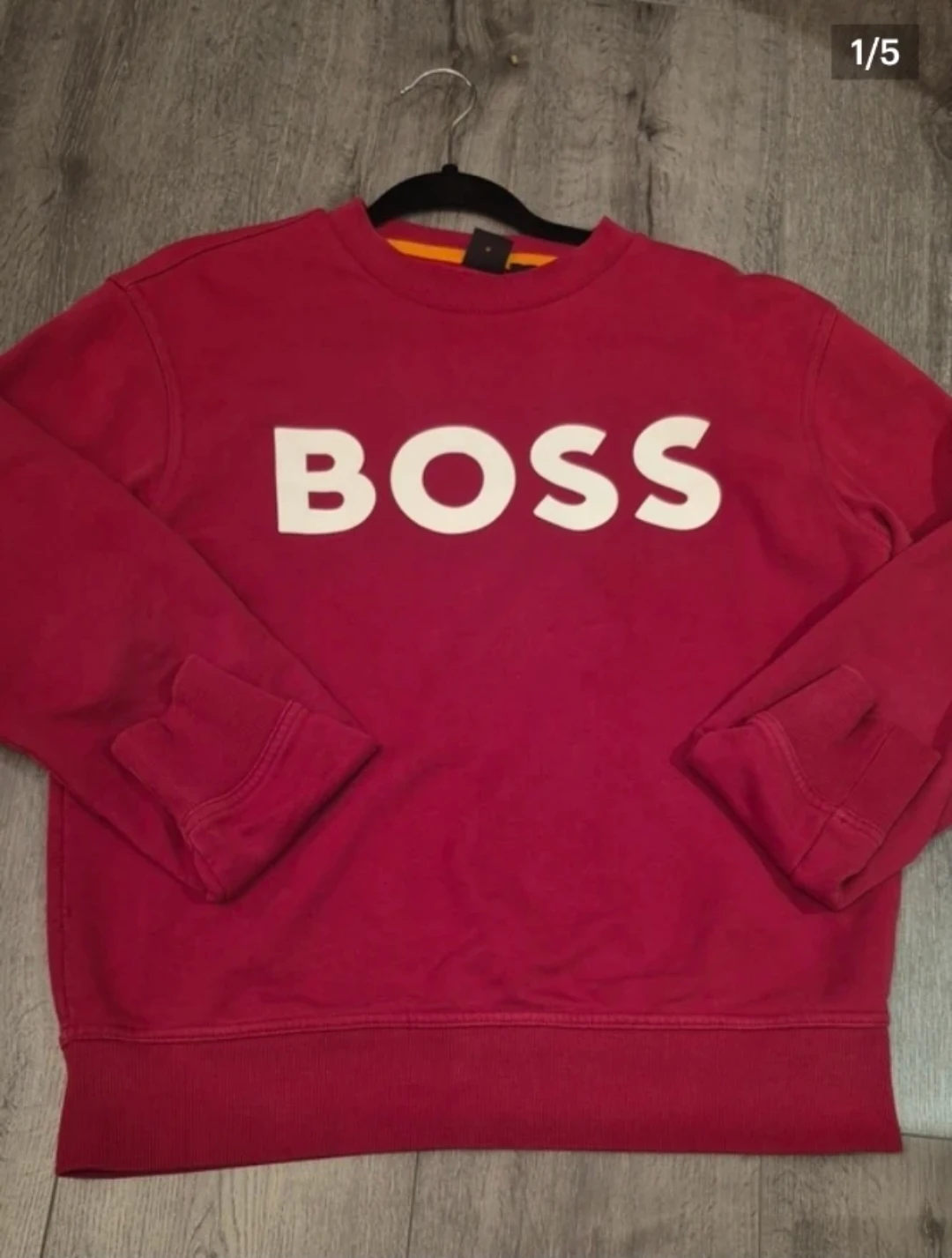 HUGO BOSS Logo Crewneck Sweatshirt -  M Size Long Sleeve
