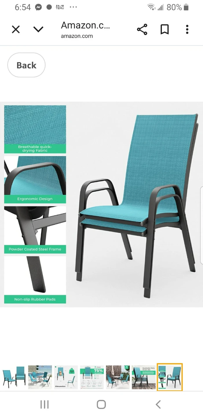 Patio Dining Chairs Set of 4 brand new - photo 3