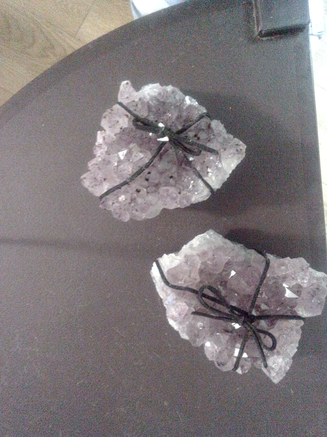 Two Amethyst Crystal Clusters - photo 2