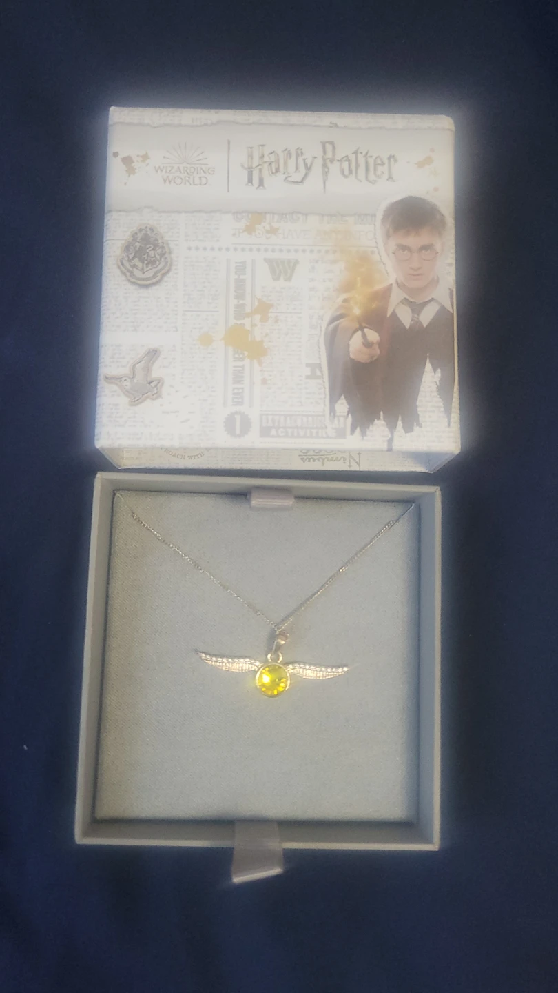 Harry Potter Sterling Silver Golden Snitch Necklace