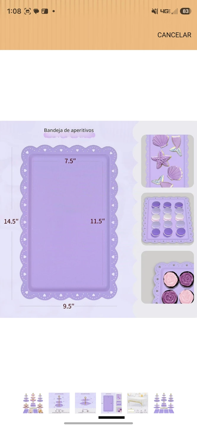 NWK 11-Piece Purple Cupcake Stand and Tray Set - photo 5