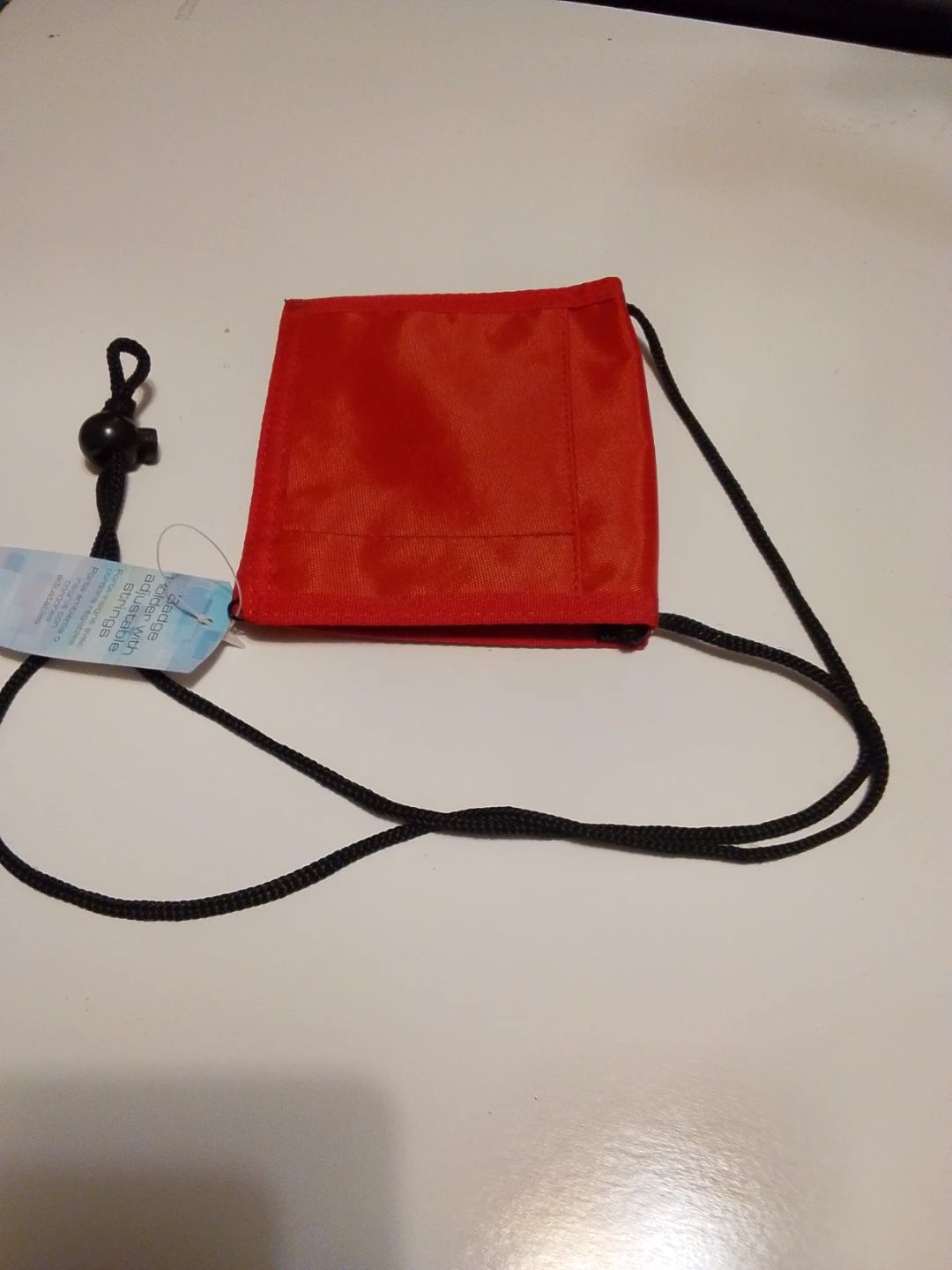 Red Badge Holder with Adjustable Strings - photo 2