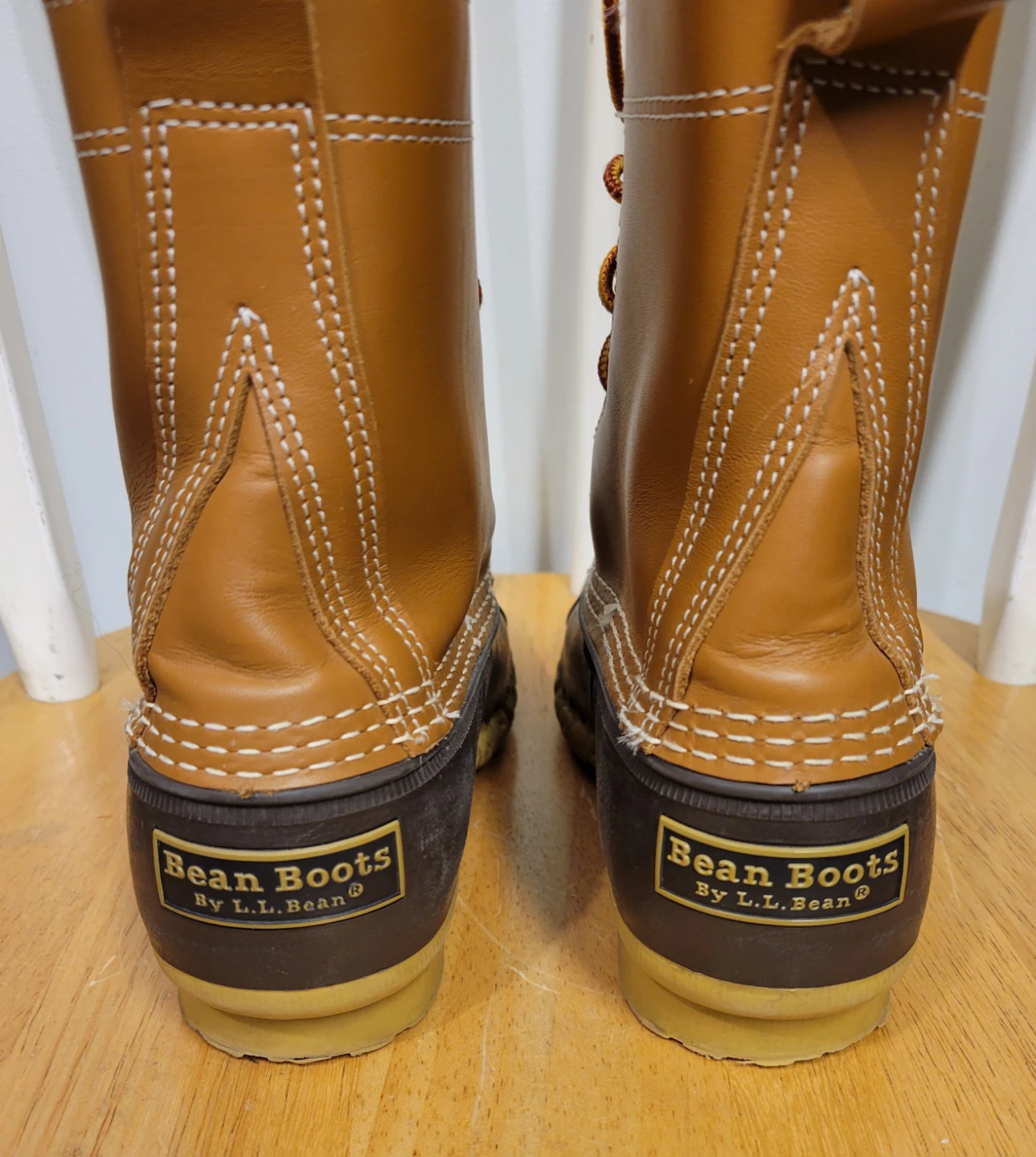 L.L. Bean Duck Boots Women Brown Leather Lace-up Waterproof Sz 8 - photo 4