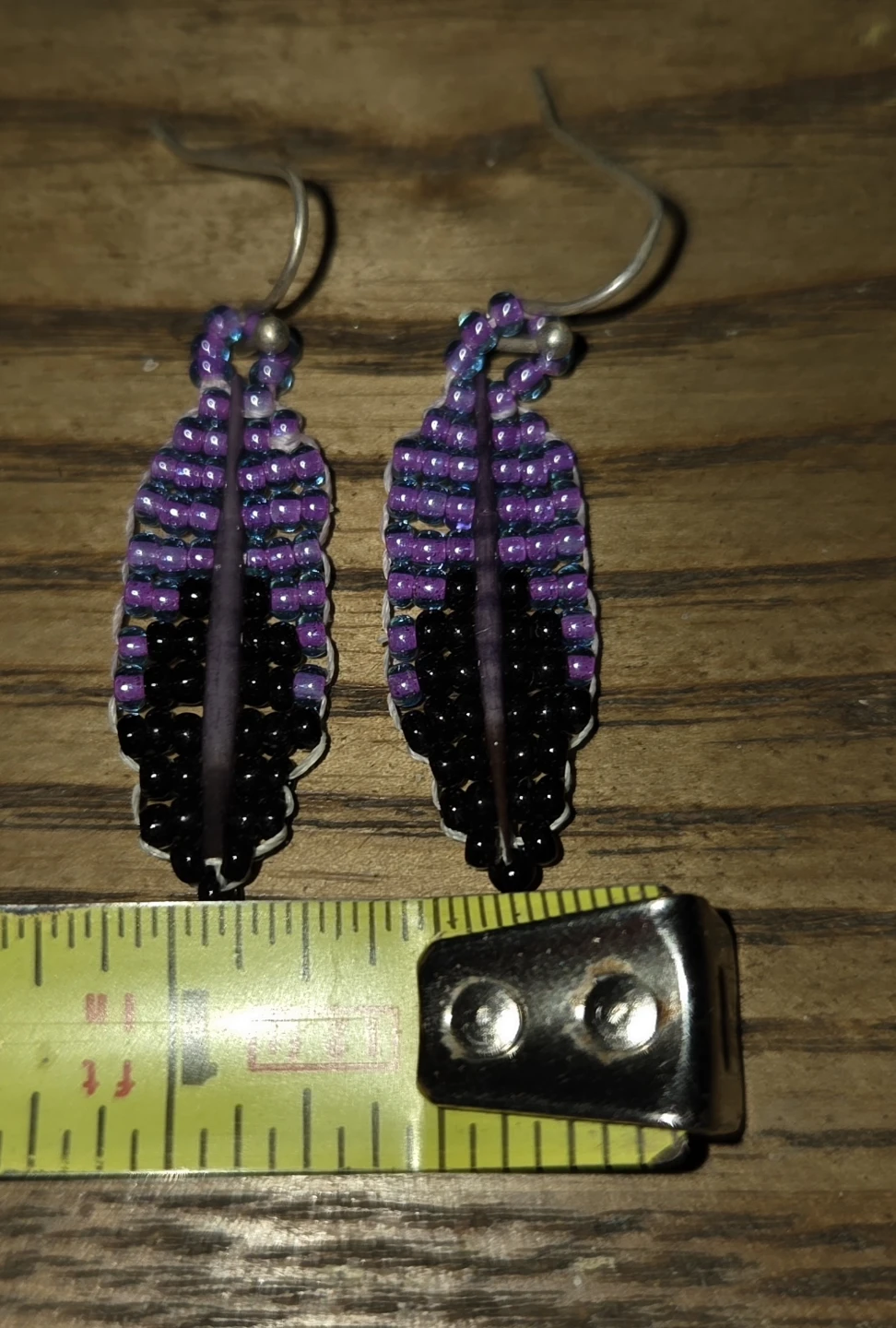 Beaded Feather Earrings - photo 2
