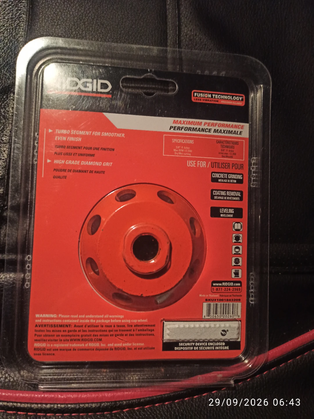 RIDGID 4.5 inch Diamond Cup Wheel