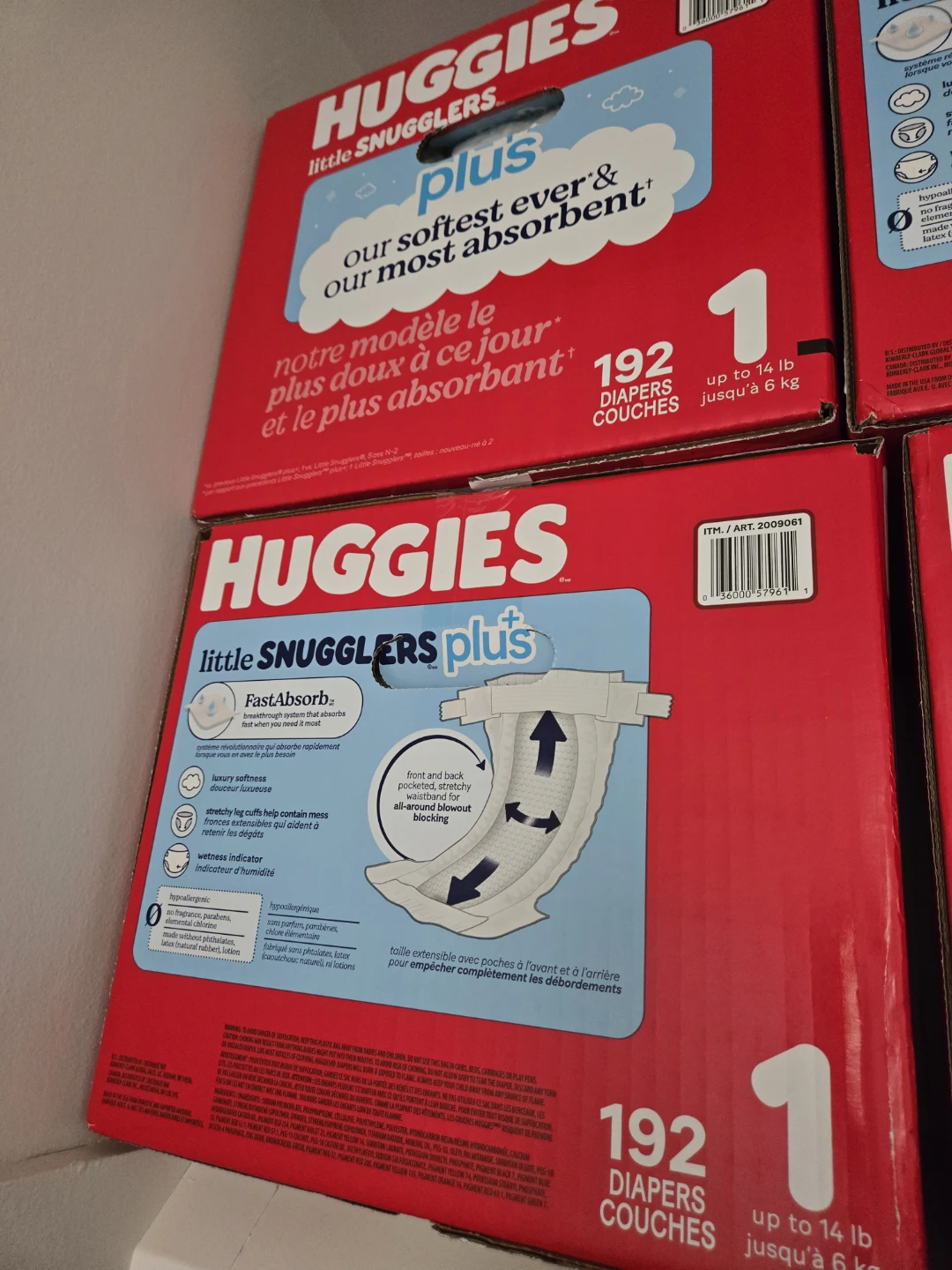 Huggies Little Snugglers Plus Size 1 Diapers - 192 Count