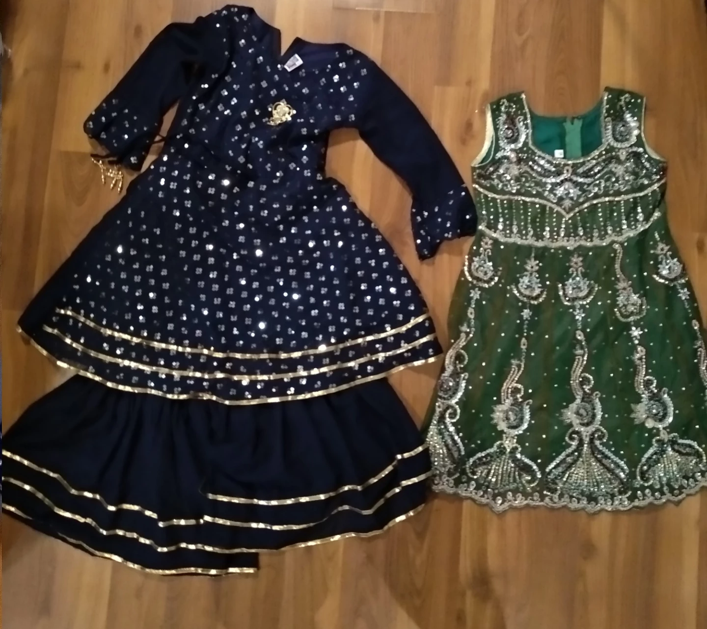 Two Girls Traditional South Asian Outfits