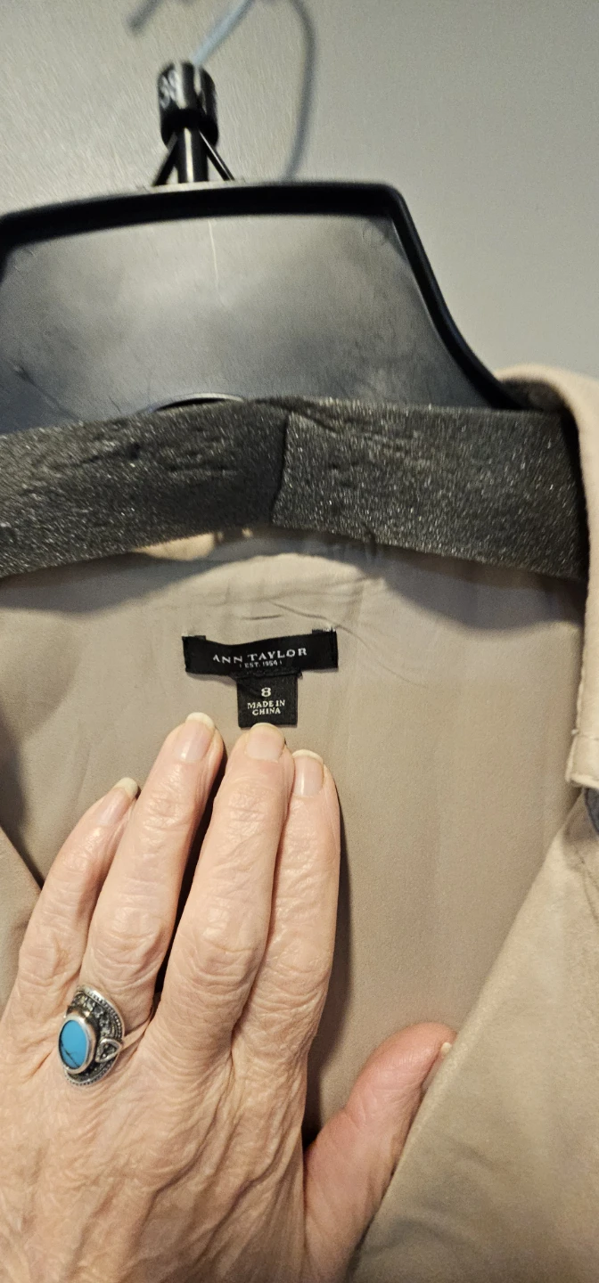Ann Taylor Sleeveless Trench Dress - Beige - photo 2