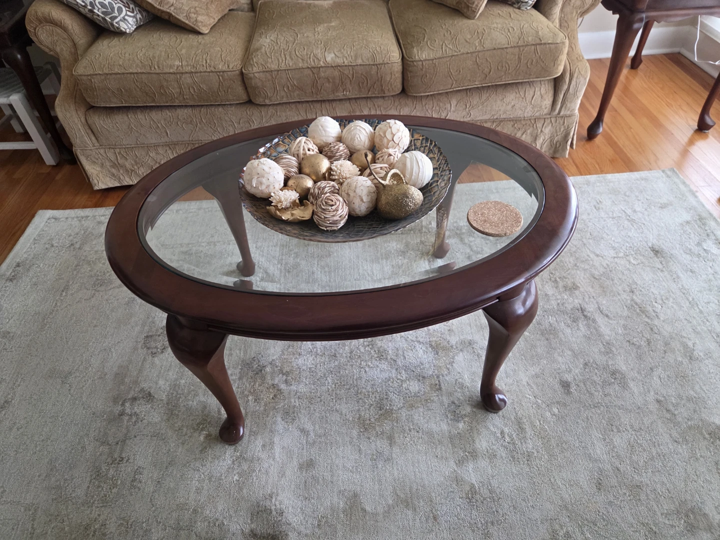 Gubbard Mahogany and Glass Coffee Table - photo 2