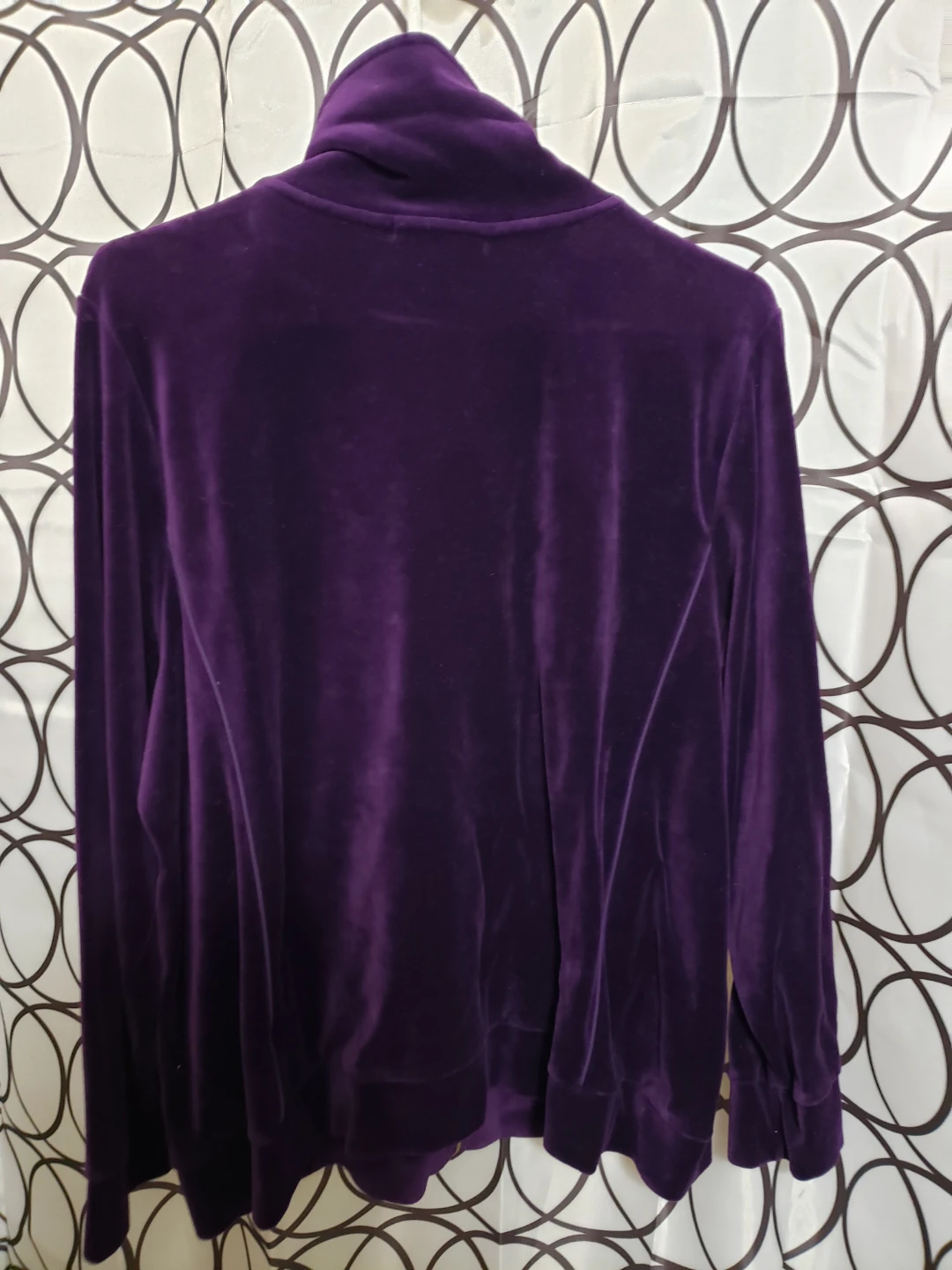 Lauren Ralph Lauren Purple Velour Zip-Up Jacket - photo 5