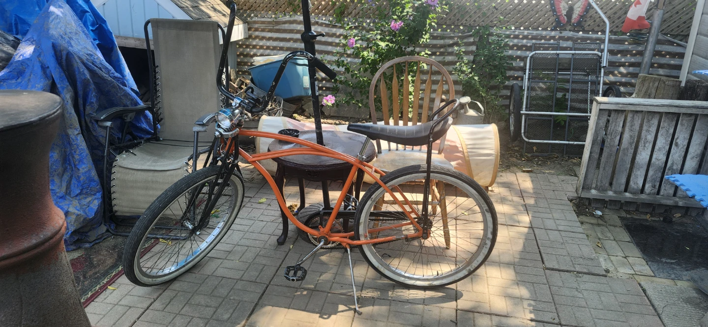 Vintage Style Orange Cruiser Bicycle