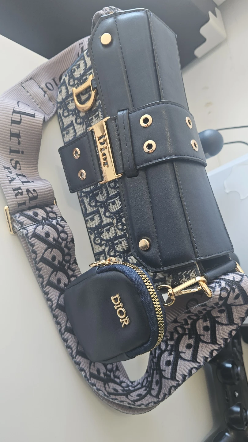 Dior Oblique Shoulder Bag with Detachable Pouch - photo 3