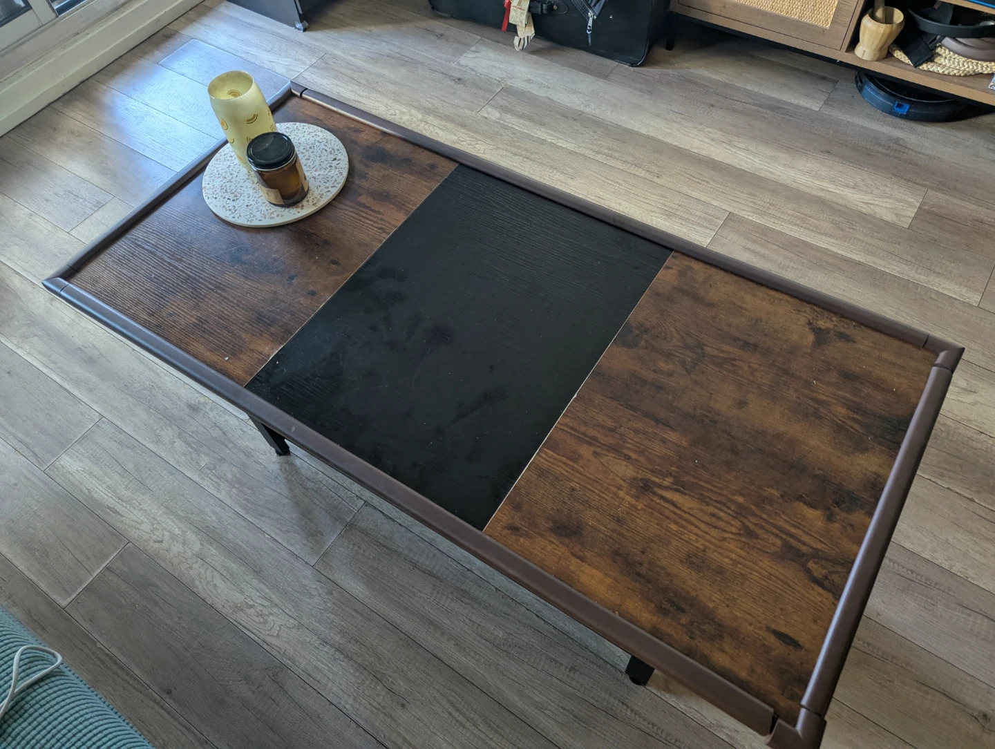 Rustic Industrial Coffee Table with Drawers